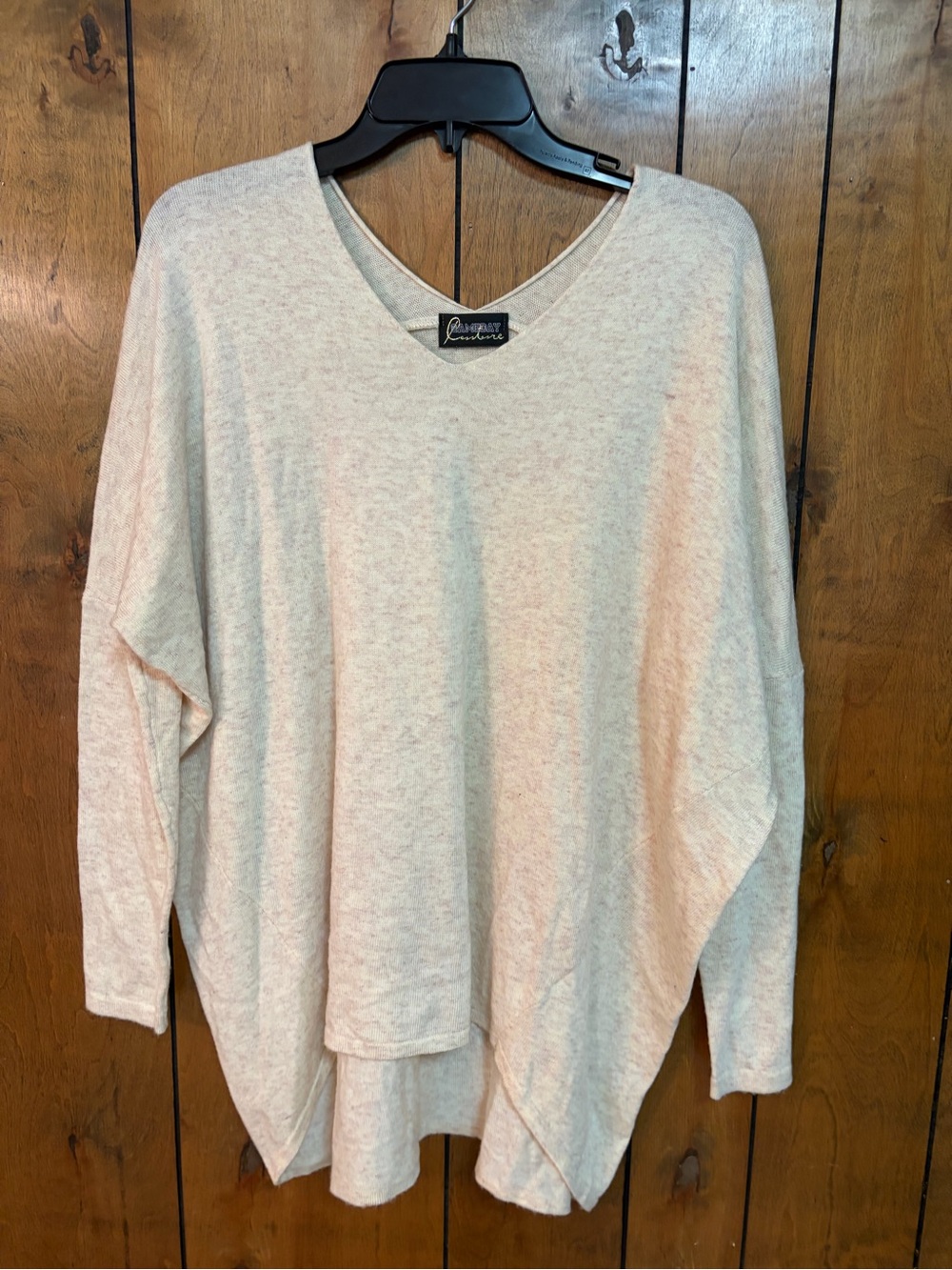 Light Cream V-Neck Sweater
